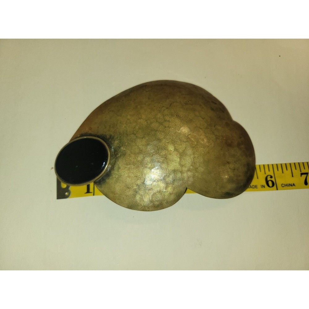 Vintage 1970's-80's Designer Statement Hammered Copper Belt Buckle Unsigned